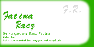 fatima racz business card